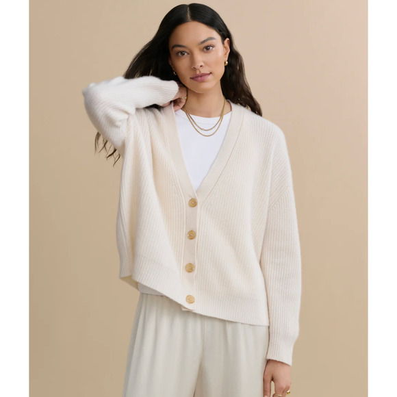 Jenni Kayne Cropped Cashmere Cocoon Cardigan XS - Picture 1 of 10